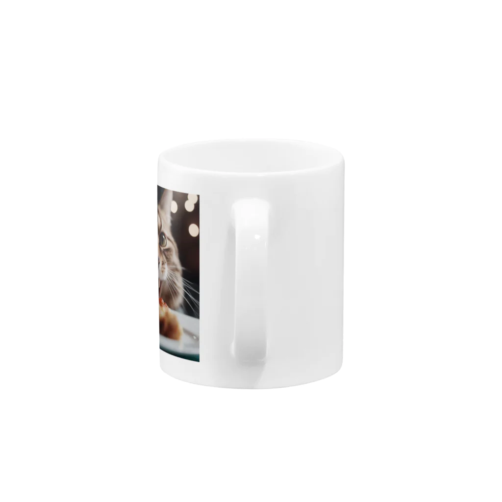 feliceのごはんを食べている猫 Mug :handle