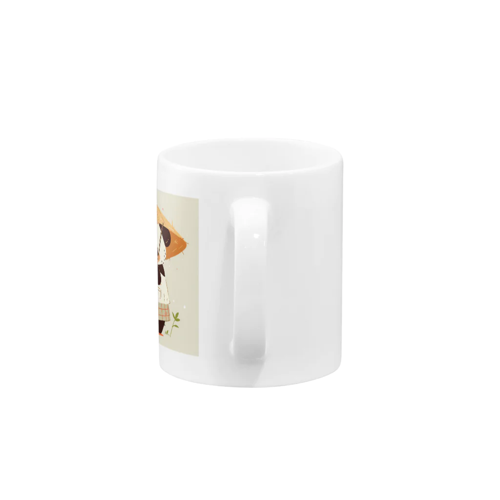 AQUAMETAVERSEの帽子をかぶった可愛いパンダ Marsa 106 Mug :handle