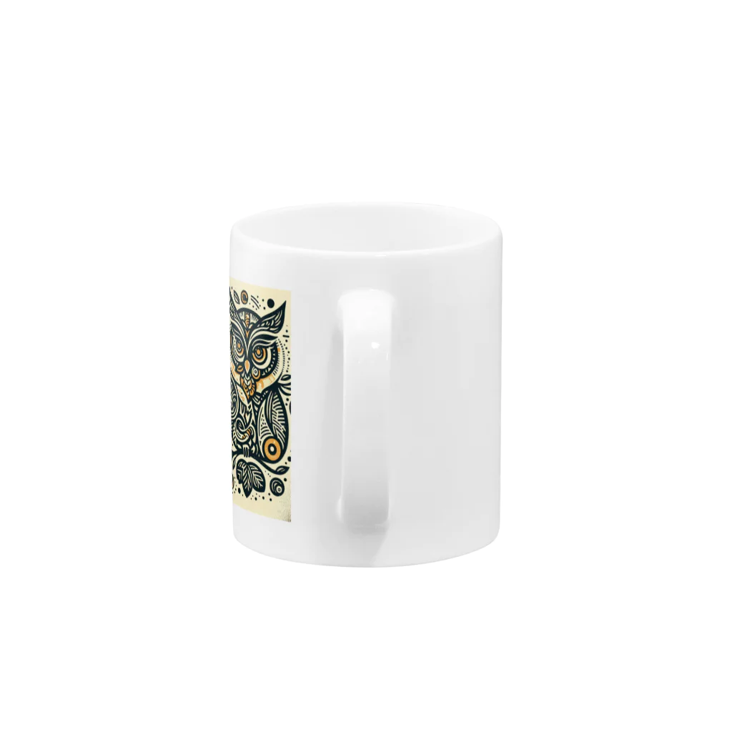 kotpopのSymmetrical Owls Mug :handle