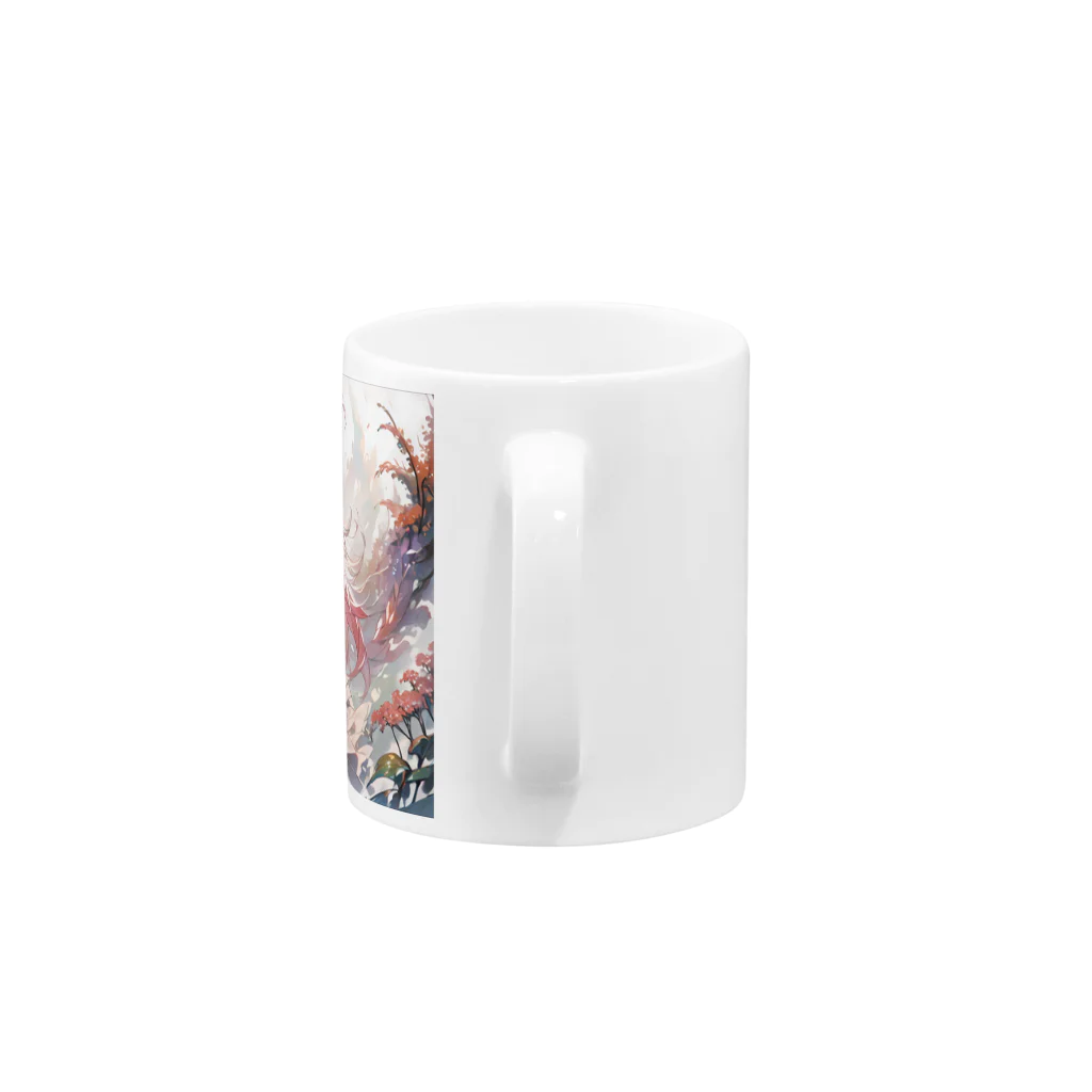 bellzetのWhite Pink Druid Mug :handle