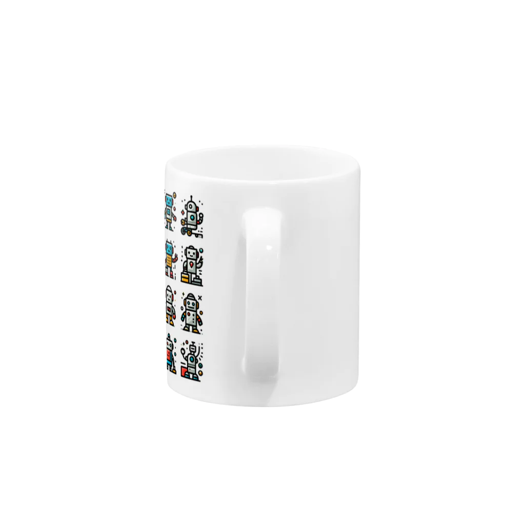 ロボットグッズshopのロボットいっぱい！ Mug :handle