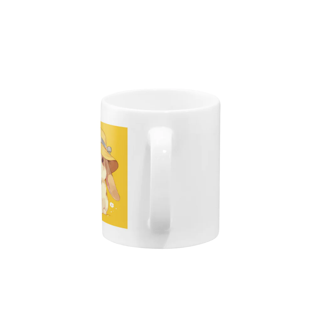 AQUAMETAVERSEの帽子をかぶった可愛いウサギ Marsa 106 Mug :handle