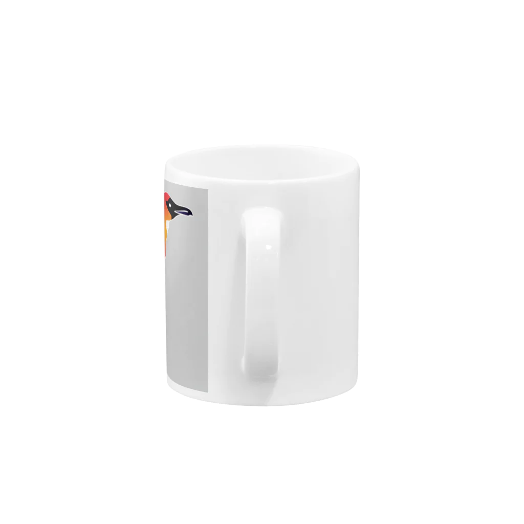 mirinconixの紫からオレンジのグラデーションのペンギン Mug :handle