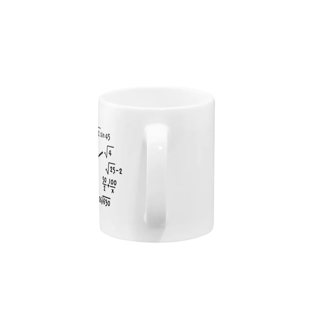 オノマトピアの数学時計（理系デザイン） Mug :handle