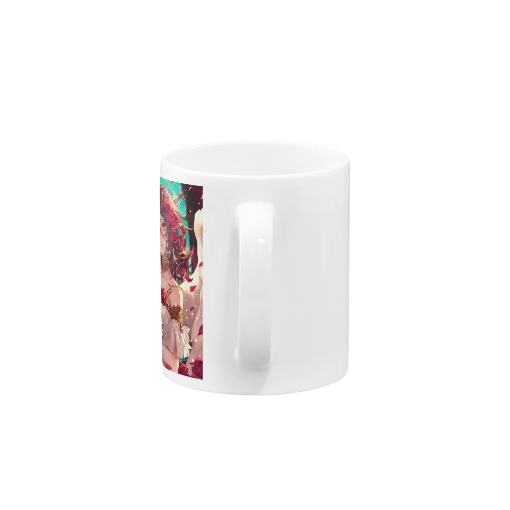 AQUAMETAVERSEのバラ好きの女性　なでしこ1478 Mug :handle