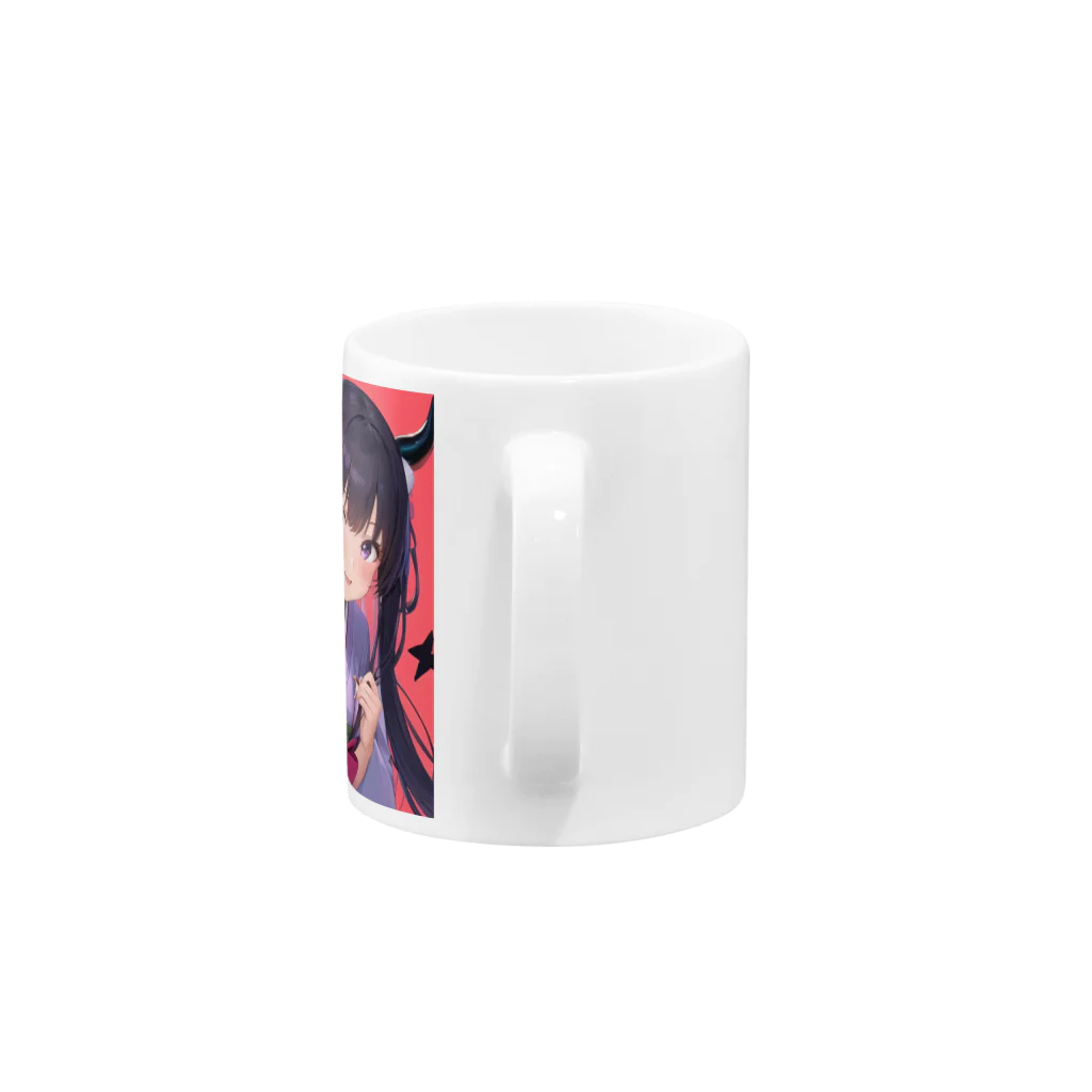 癒しのあるオリジナルグッズ販売所の美少女二次元イラストグッズ Mug :handle