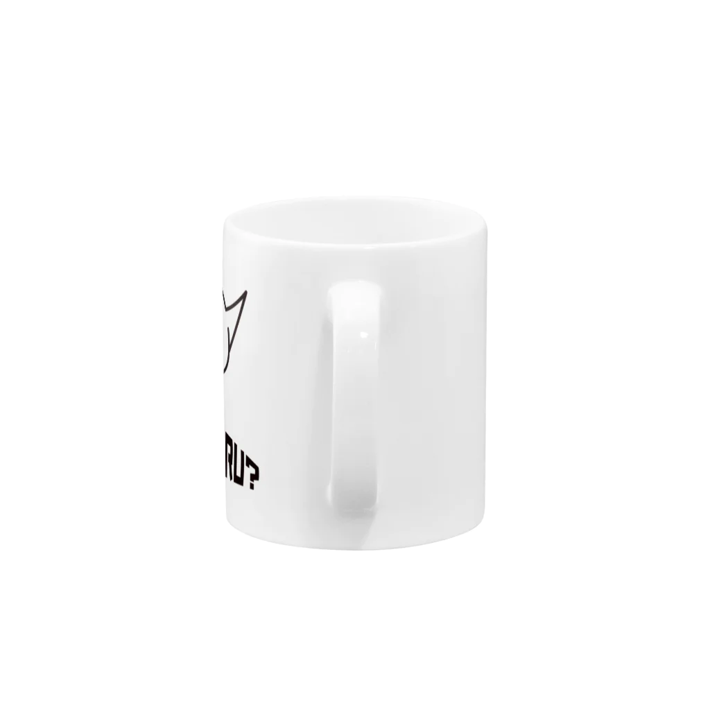 MtDesignShopのHOBATTERU?(黒) Mug :handle