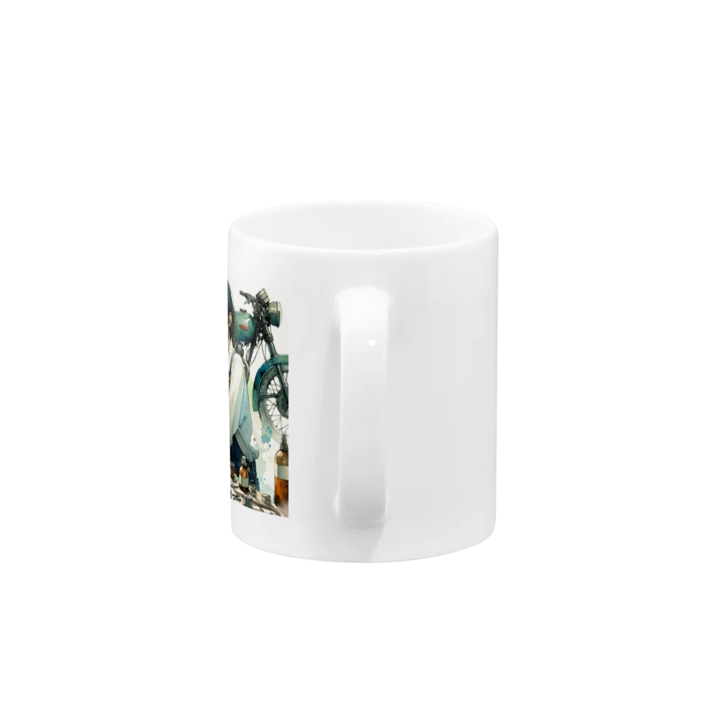 ヨーカズのバイク女子サキ Mug :handle