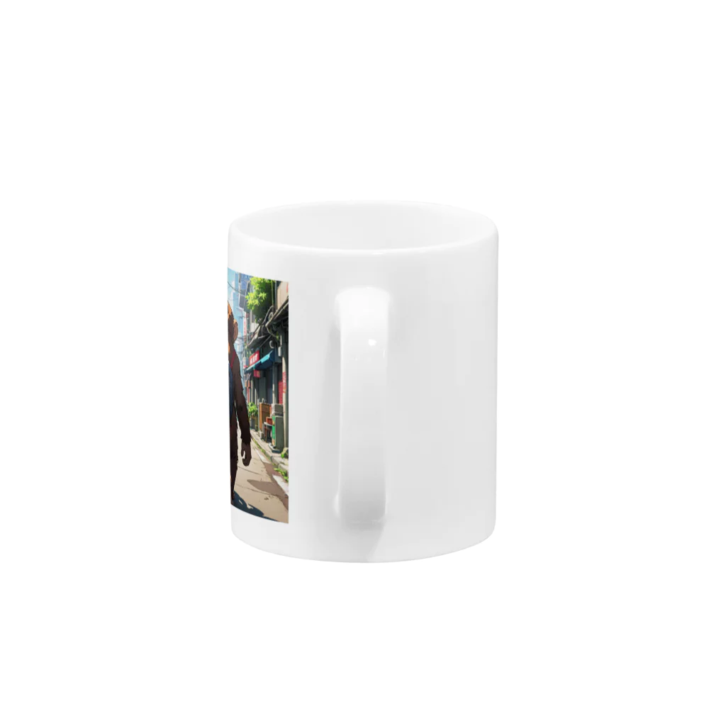 nono_0703の旅するサル Mug :handle