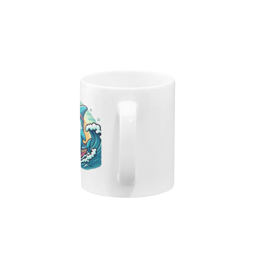 風来のSharkなヤツ Mug :handle