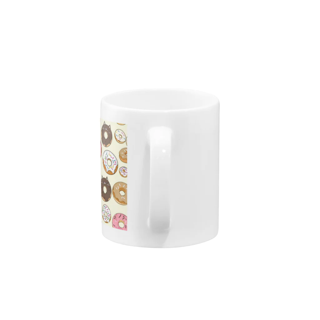 パキュラSHOPのドーナツ、時々ネコドーナツ Mug :handle