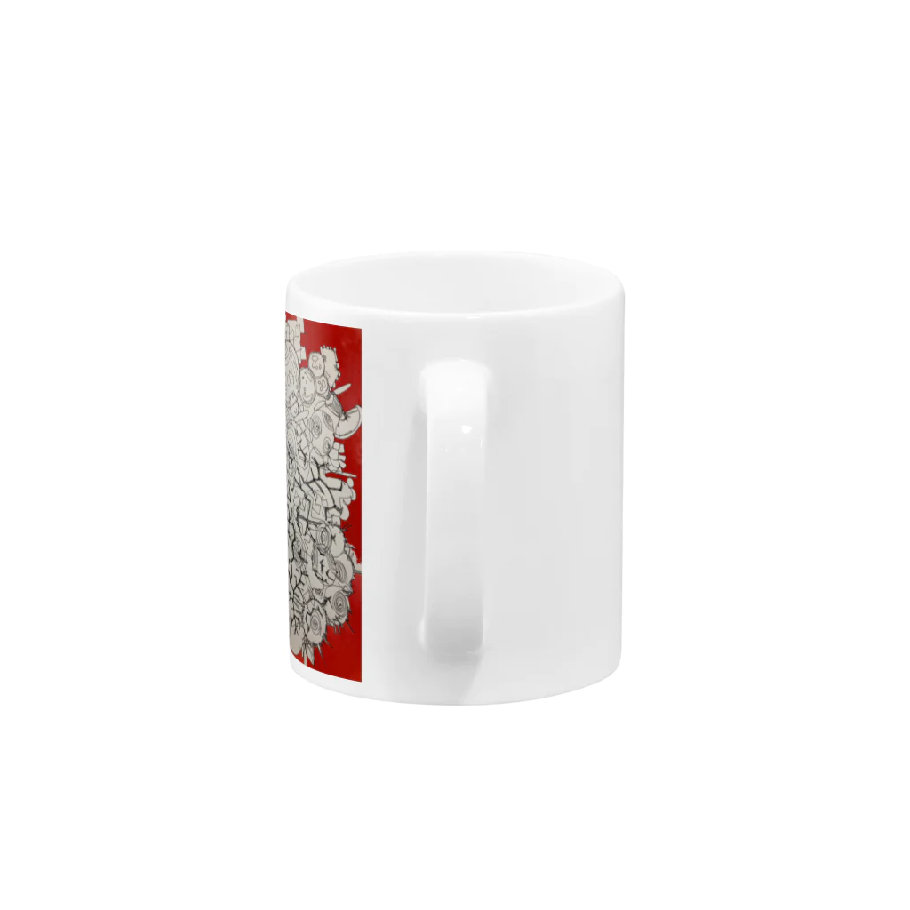 BEYOND_BEYONDの赤浄土 Mug :handle