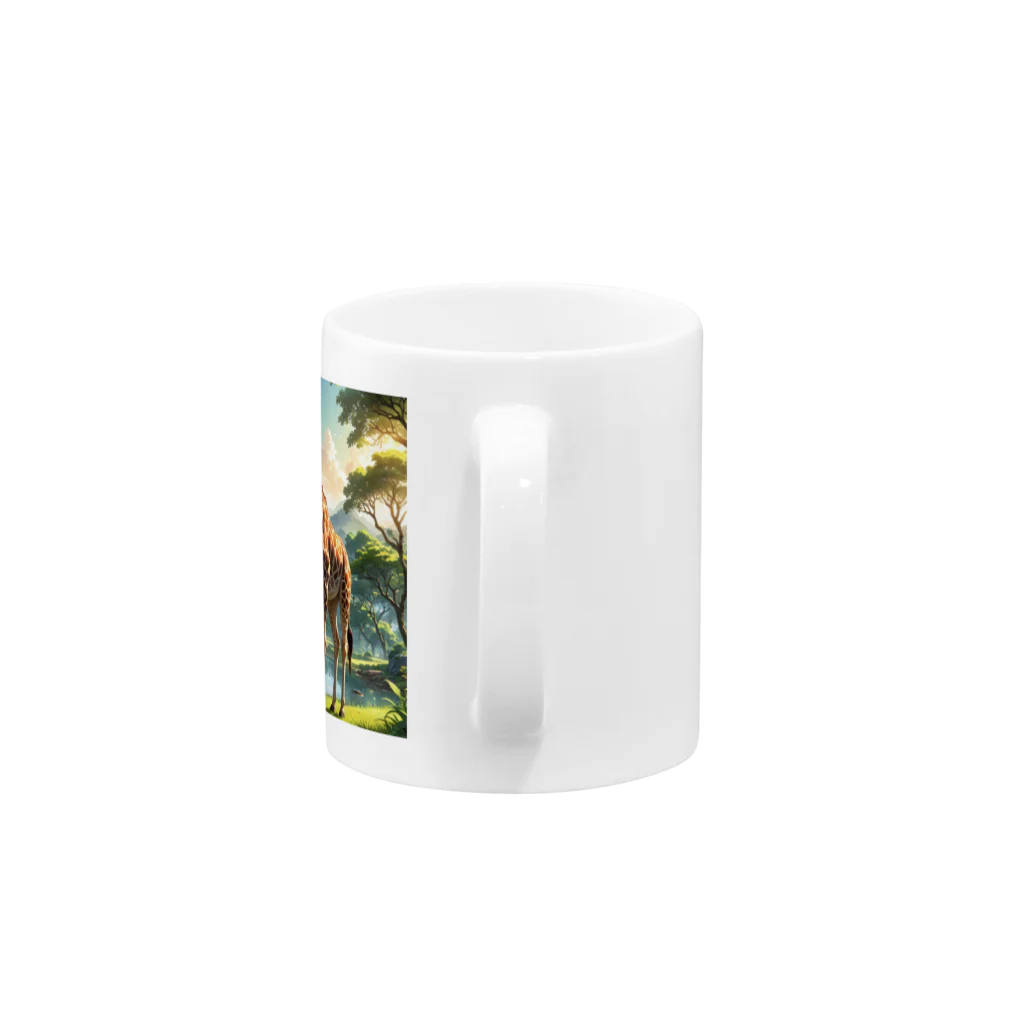 frogramenの平和なキリン Mug :handle