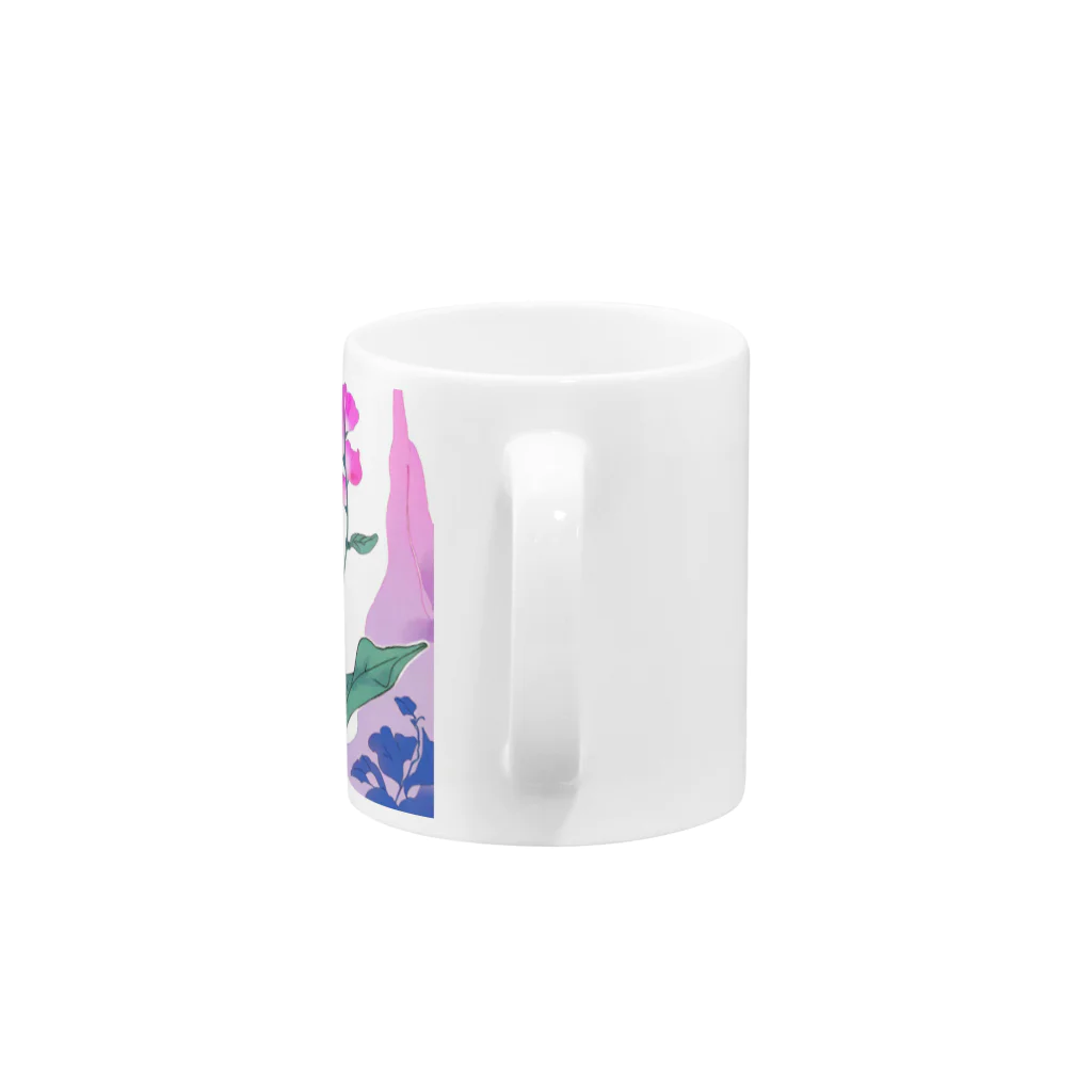 RetrowaveFlowerのRetrowaveFlower-スイートピー- Mug :handle