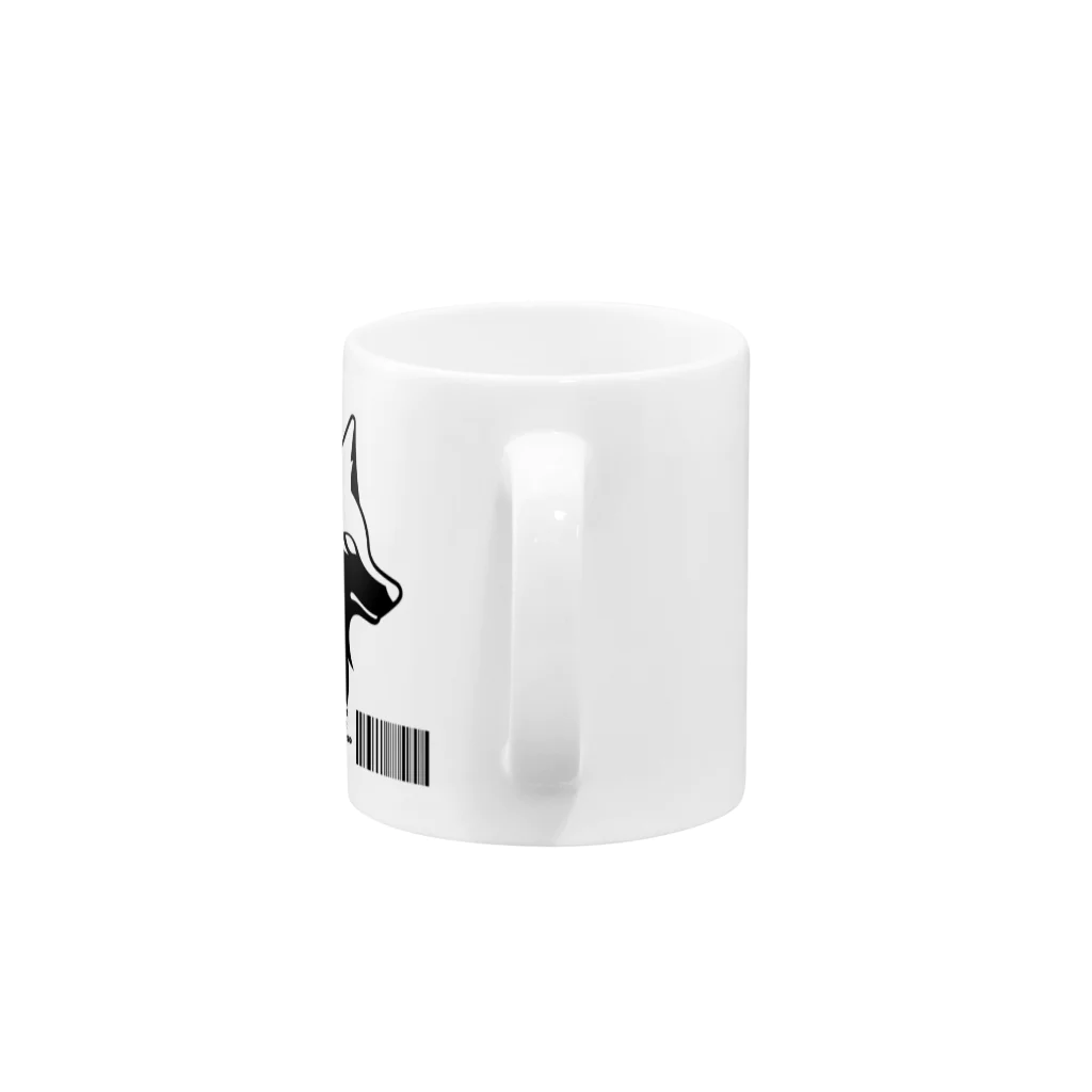 おもちショップのシンリンオオカミ Mug :handle