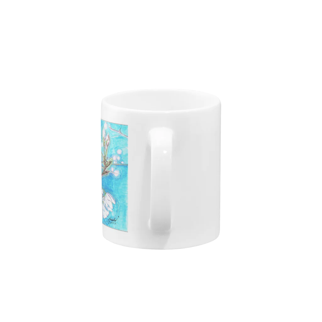 Daria tanakaの夜桜デッサン Mug :handle