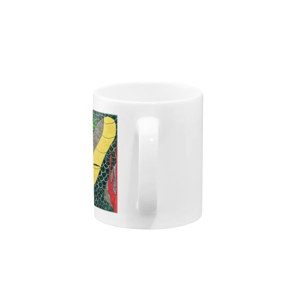 Daria tanakaの初めて描いた龍神 Mug :handle