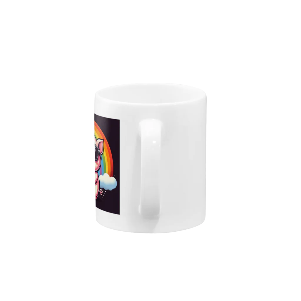 Peruperuの可愛い子豚 Mug :handle