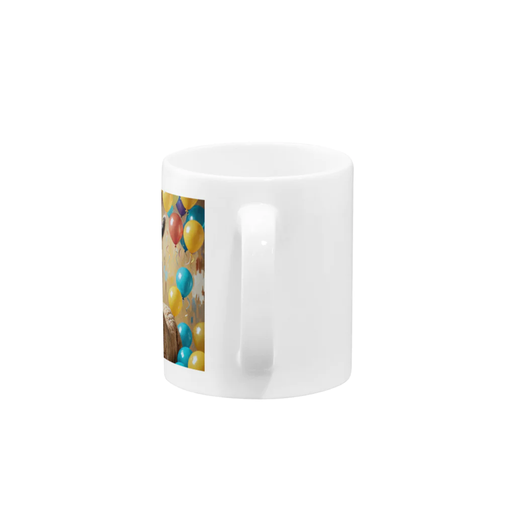 今日はなにがアルパカ！？の今日は誕生会があるパカ！！ Mug :handle