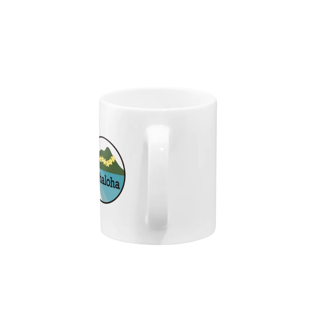 mahaloha808のmahaloha 丸ロゴ Mug :handle