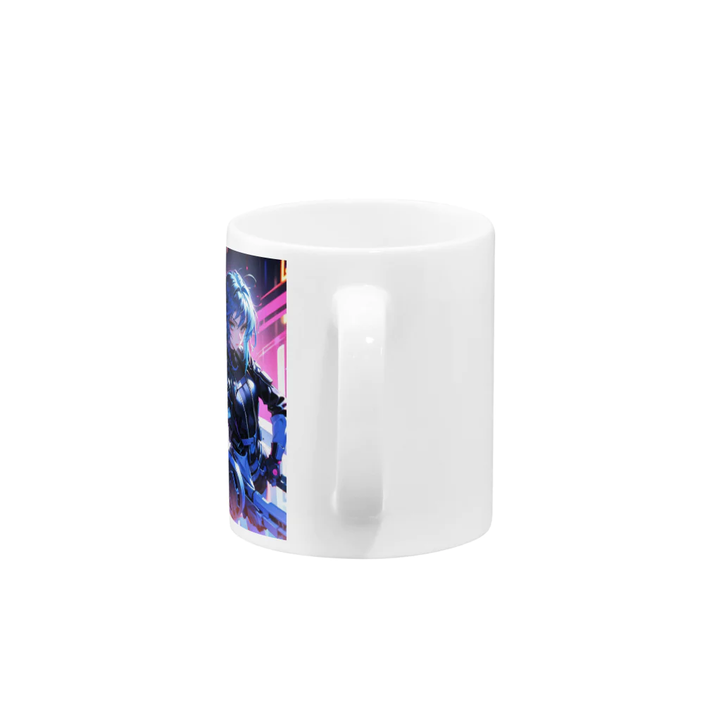 DRILLERのサイバーパンク　2次元美少女 Mug :handle