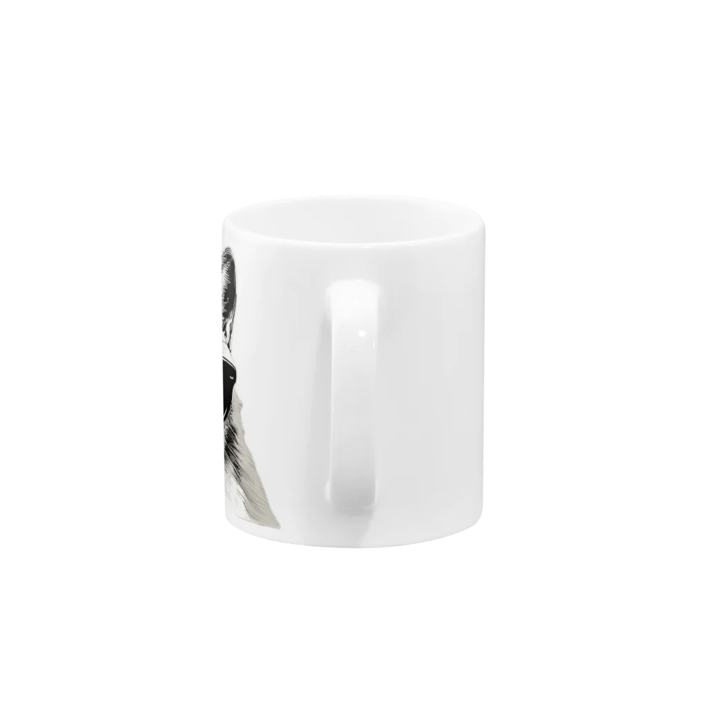 CoolShades CrittersのMonochrome Cat Shades Mug :handle