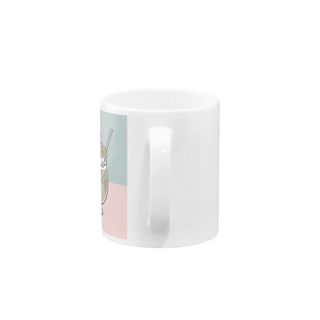 umemoのショップのラサのカフェオレ Mug :handle
