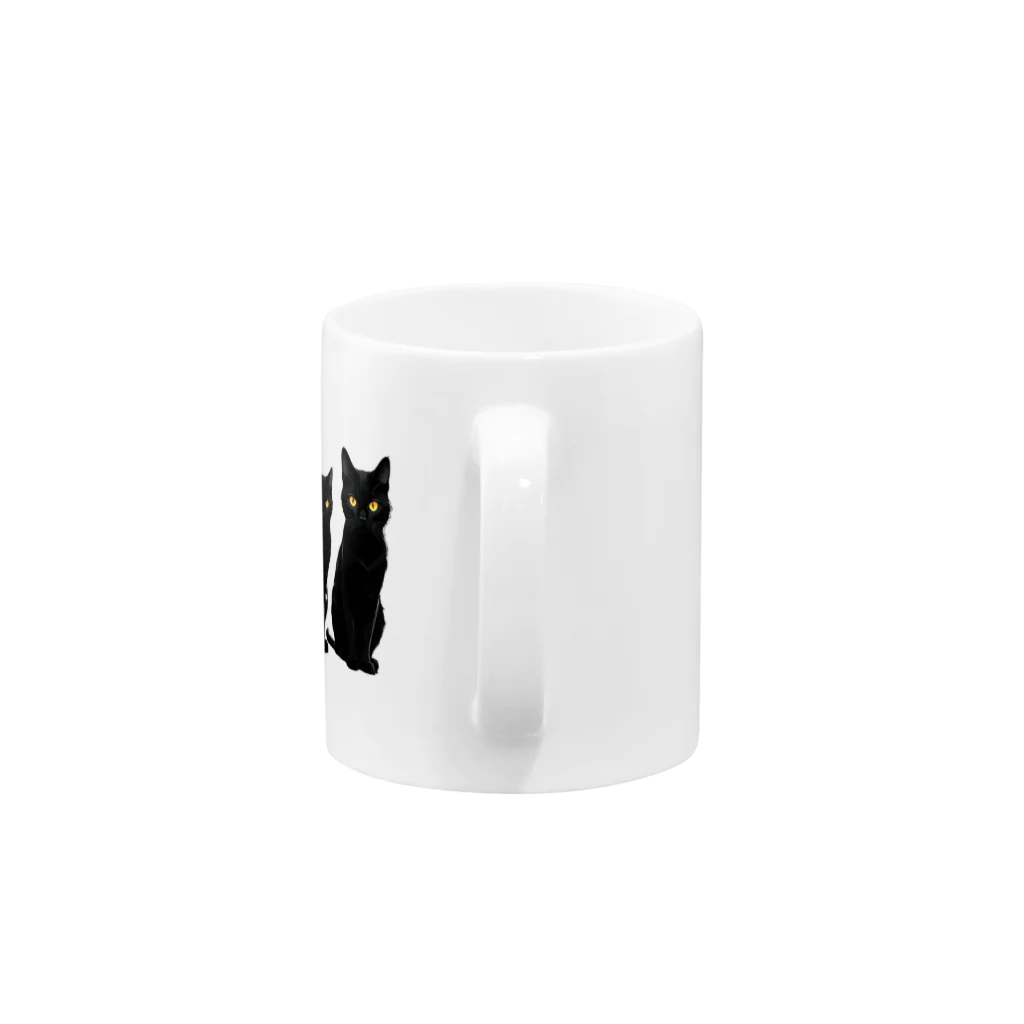 studio eizoの黒猫の思い (=^・^=) Mug :handle