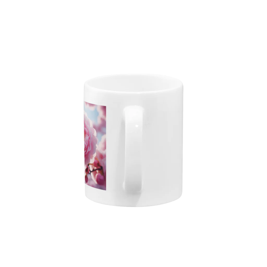 su-toの4月11日の誕生花　八重桜(牡丹桜) Mug :handle