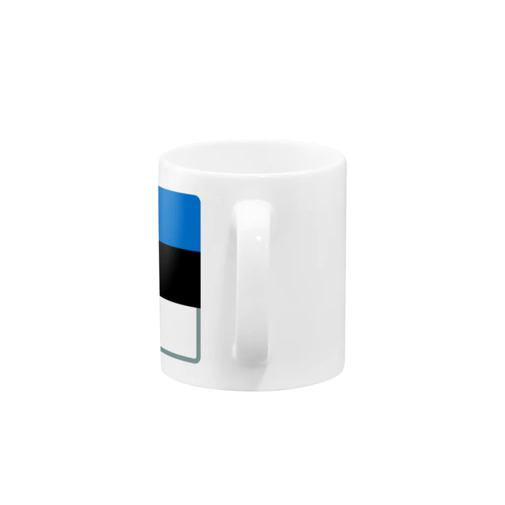 お絵かき屋さんのエストニアの国旗 Mug :handle