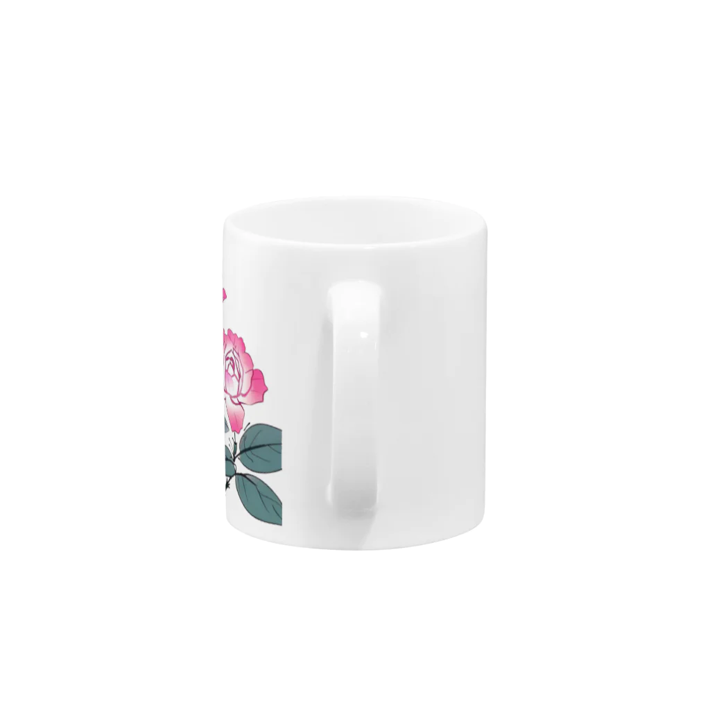 RetrowaveFlowerのRetrowaveFlower-薔薇(ピンク)- Mug :handle