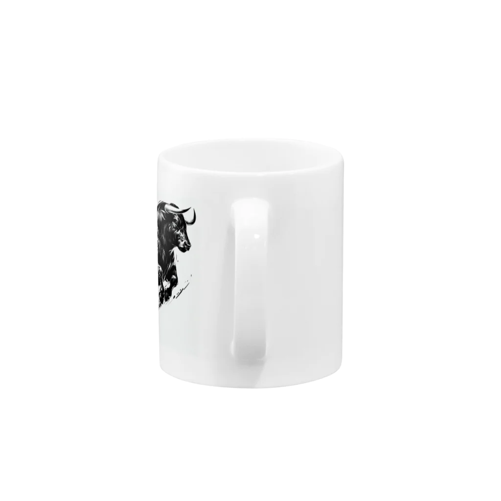 JBの水墨牛 Mug :handle