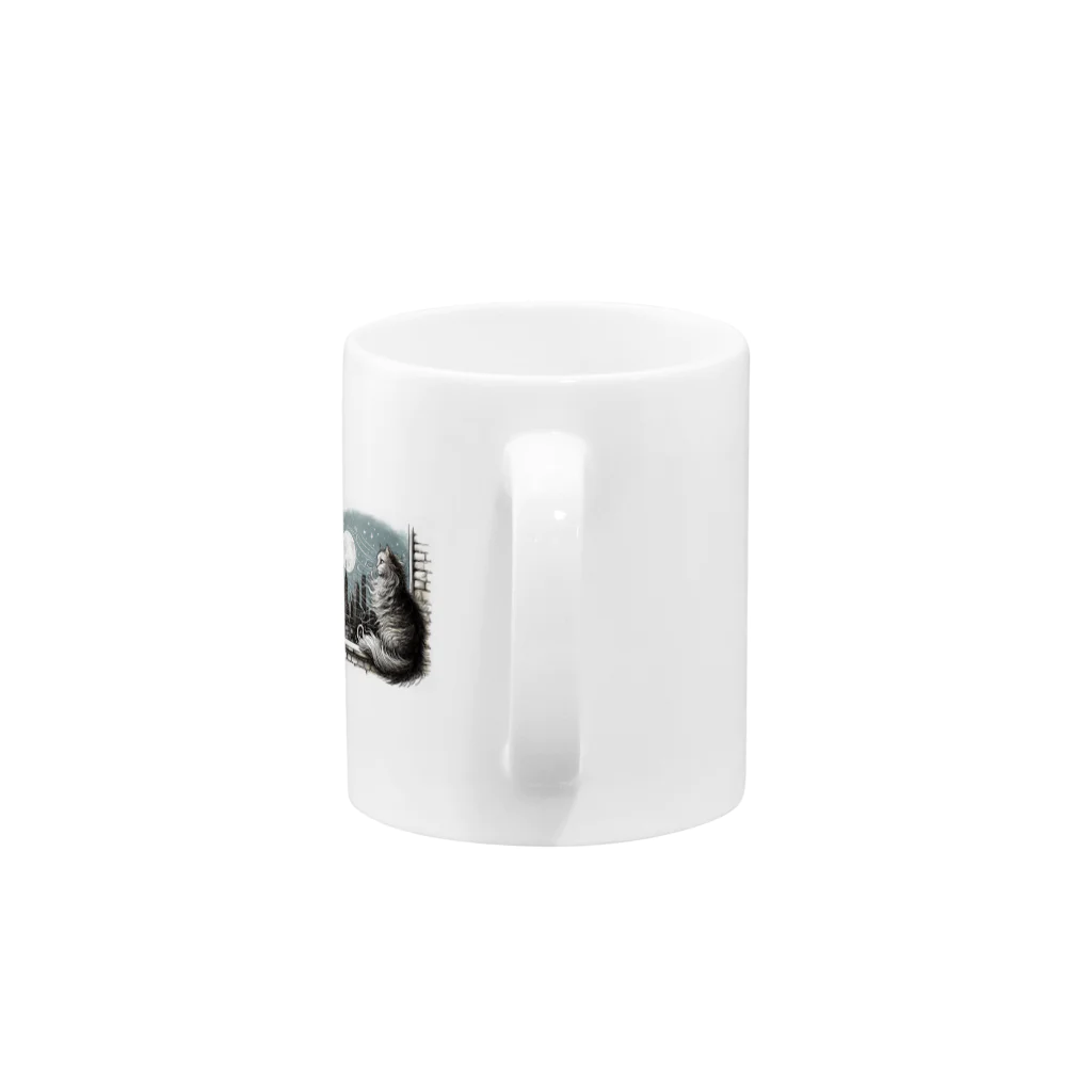 ネコネコの窓際のねこ Mug :handle