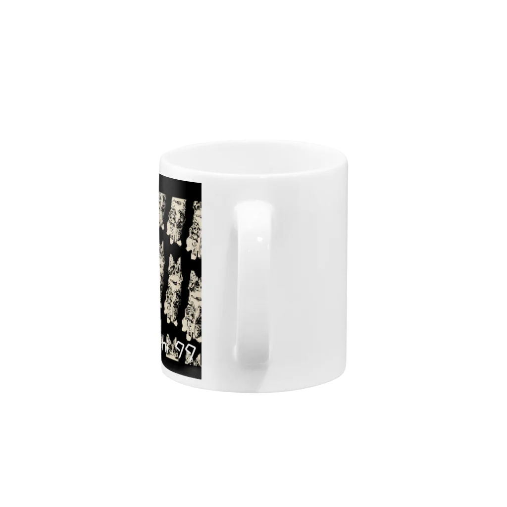 Mioluckypinkyのドット絵　子猫のポテチ君 Mug :handle