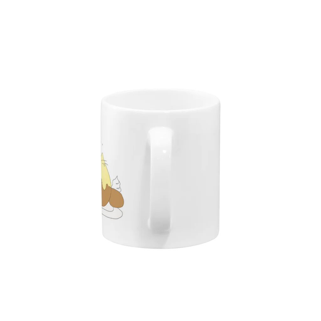 ぽにぽにのケーキネコ Mug :handle
