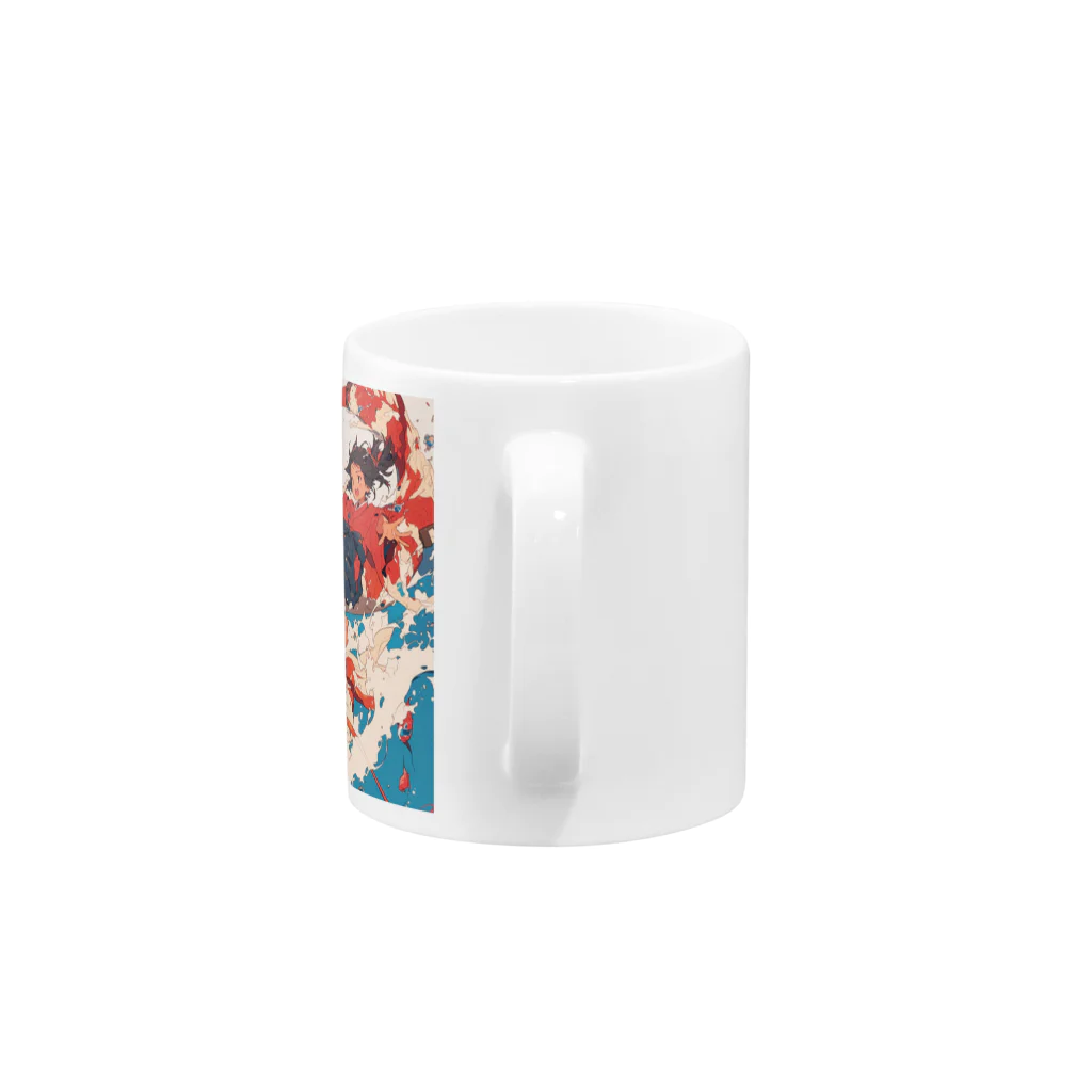 AQUAMETAVERSEの錦鯉と一緒　なでしこ1478 Mug :handle