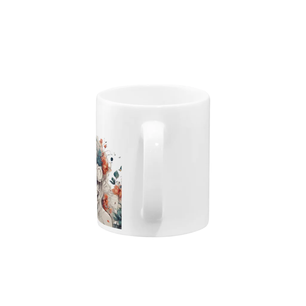 Unique Existenceのhorde of flowers Mug :handle