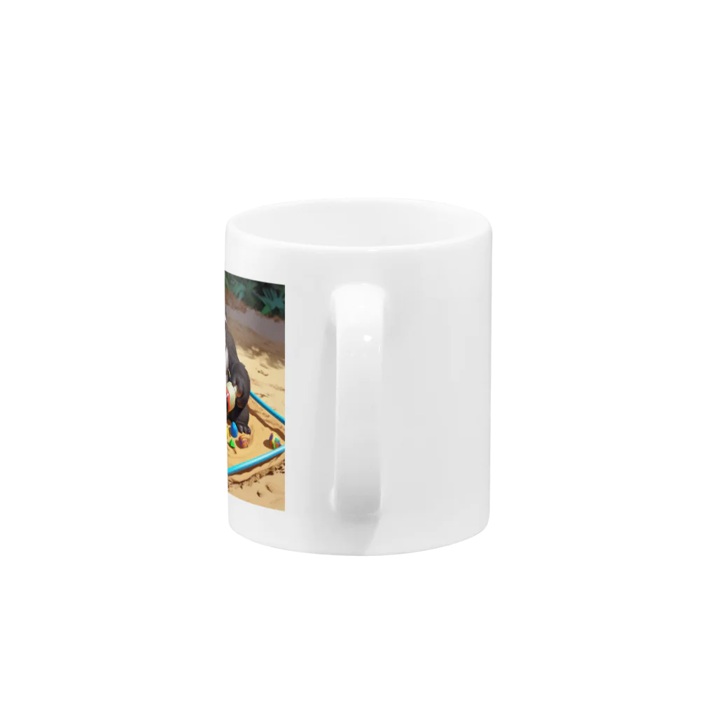 ganeshaのおもちゃのサンドボックスでかわいいゴリラに出会おう Mug :handle