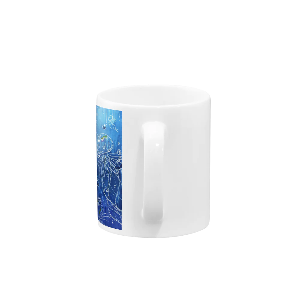 rorigasuk1のアナログ絵描きのくらげ Mug :handle