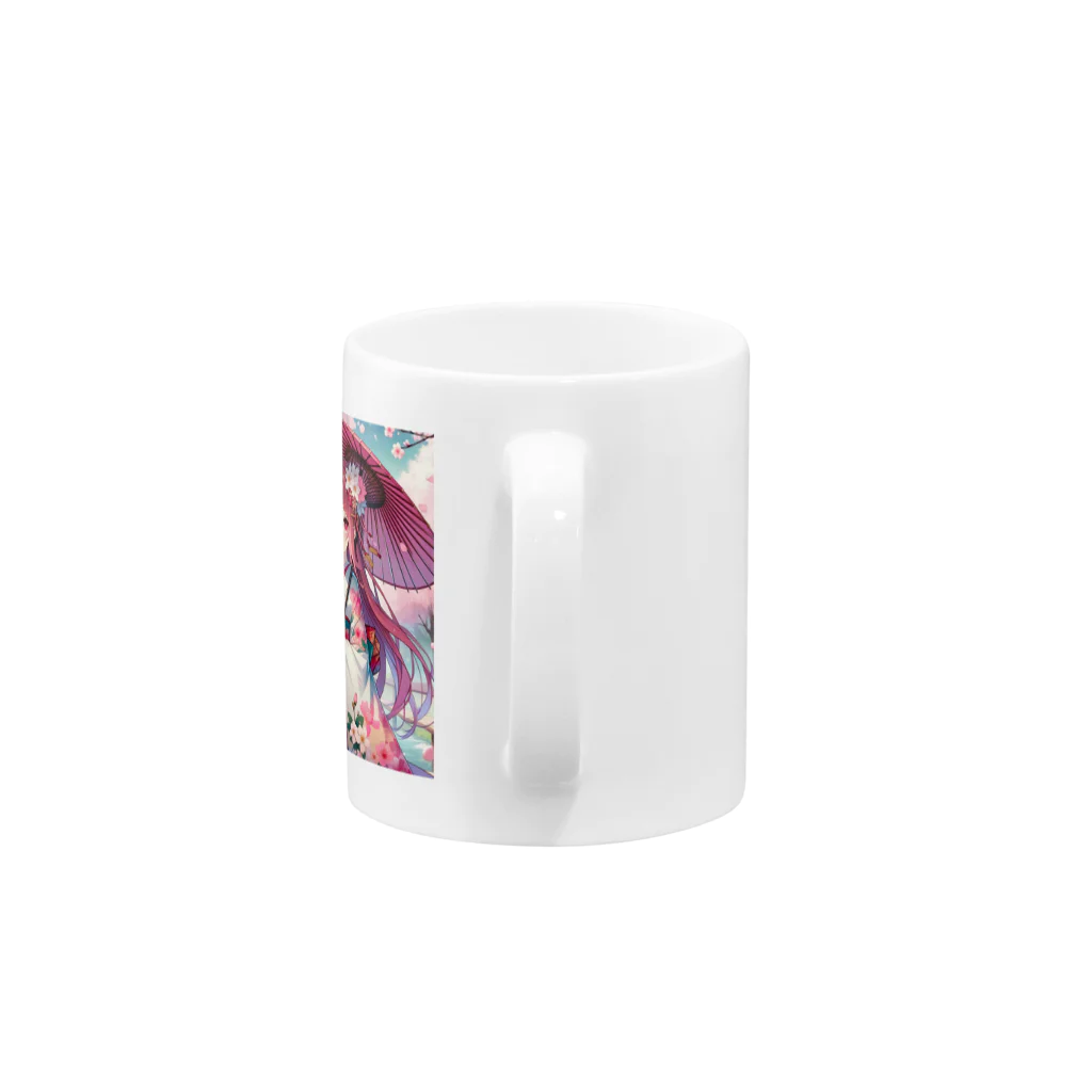 AIキャラつく〜るの桜の精 - 和モダン Mug :handle