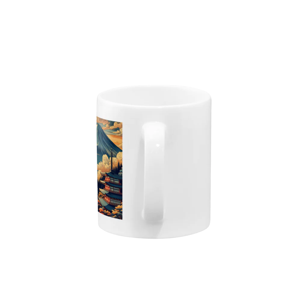 日本の風景 COOL JAPANの日本の風景:富士吉田市で見られる絶景、 Mug :handle