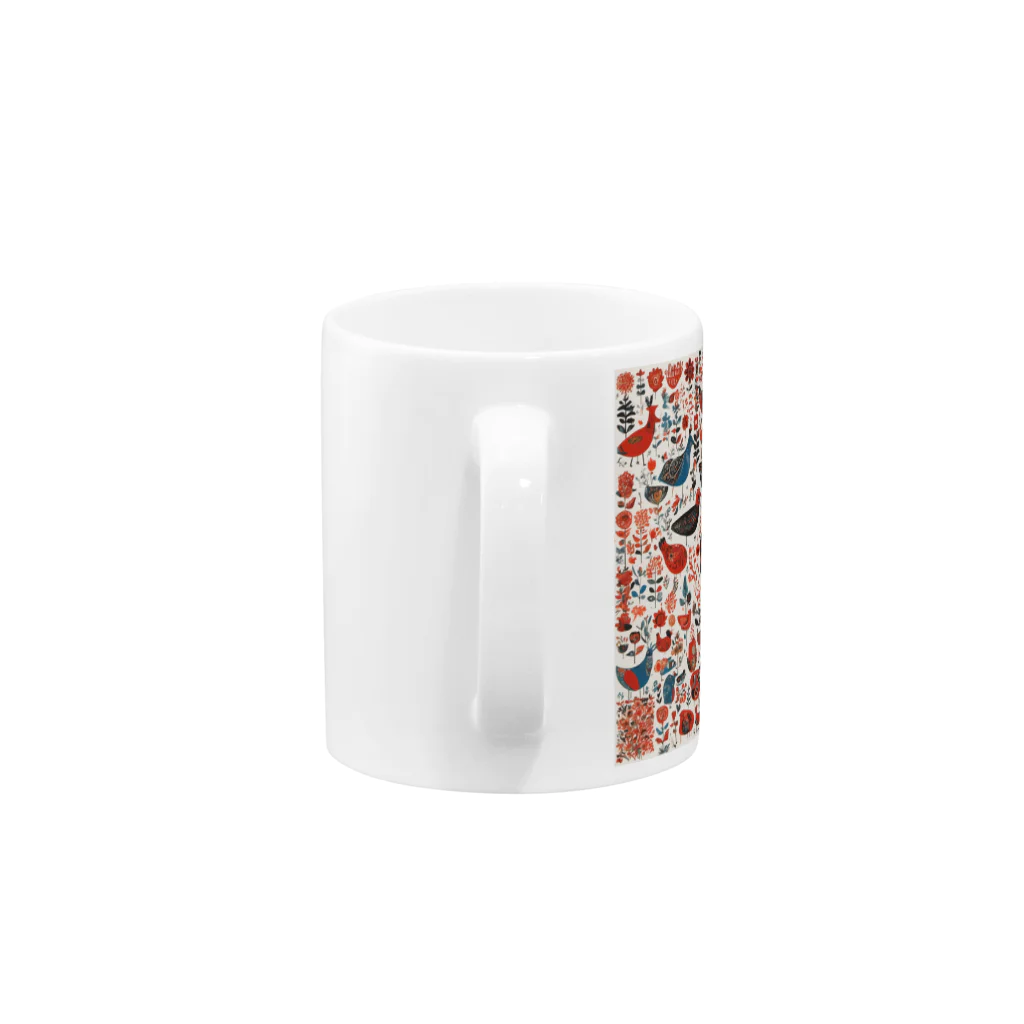 CHIBE86のフォークアート Mug :handle