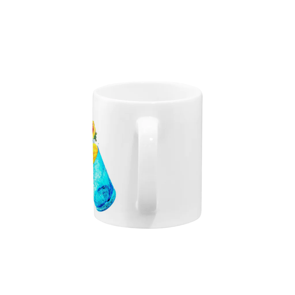 KILIKOStudiosの琉球ガラス　青 Mug :handle