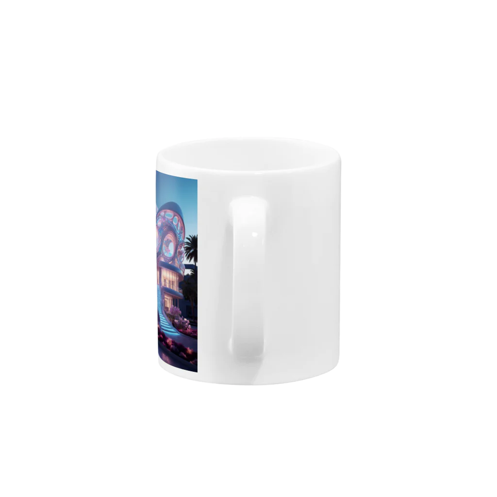 AQUAMETAVERSEの幻想的なお家アメジスト2846 Mug :handle