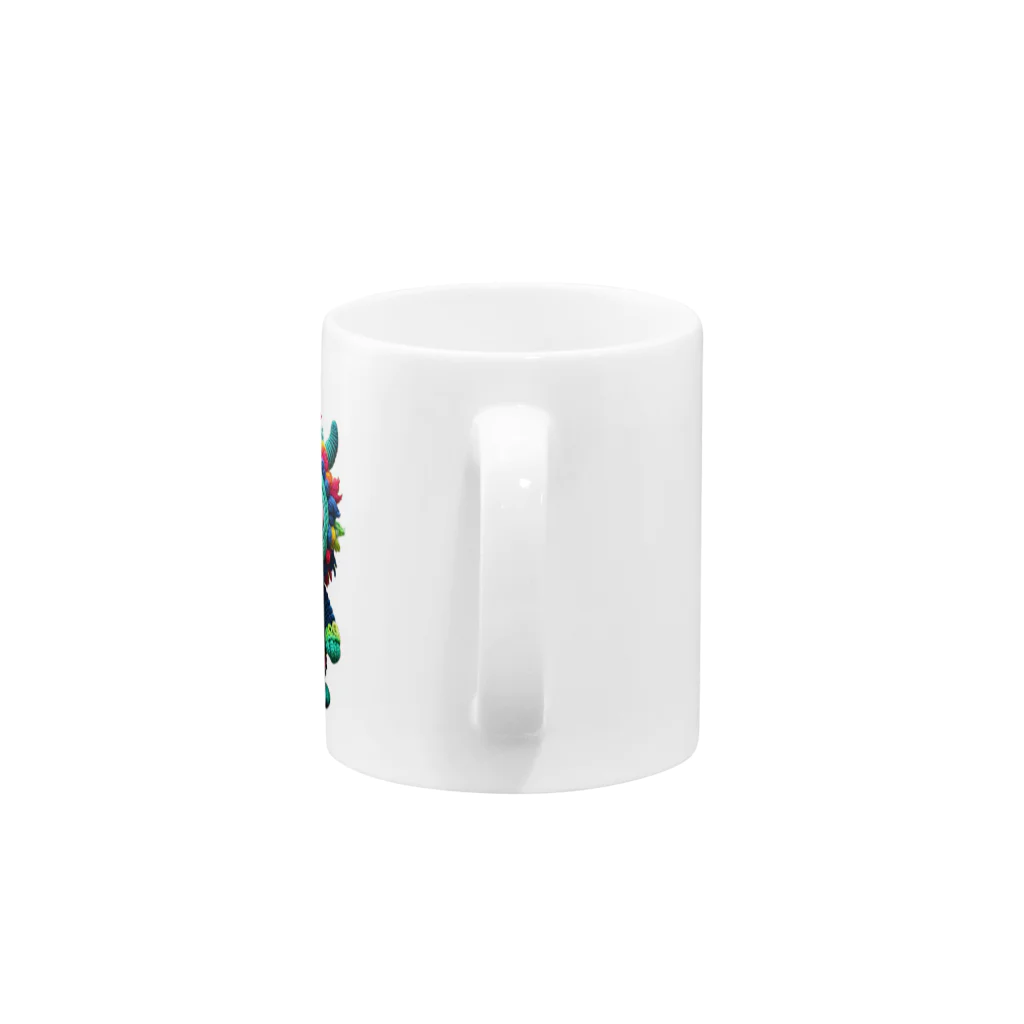 AI妖怪大図鑑の毛糸妖怪　アムヤン Mug :handle