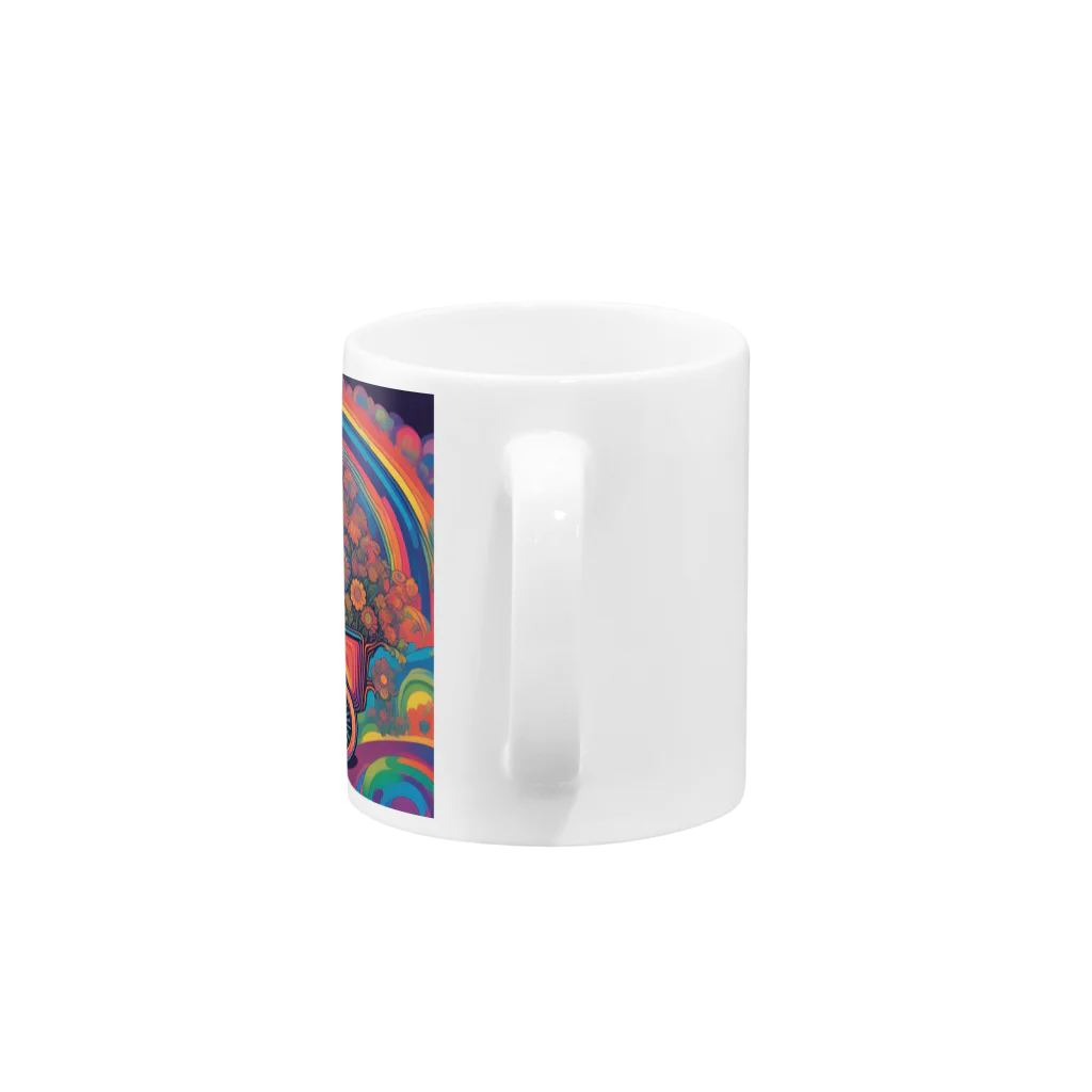 ricomacoの花車 Mug :handle