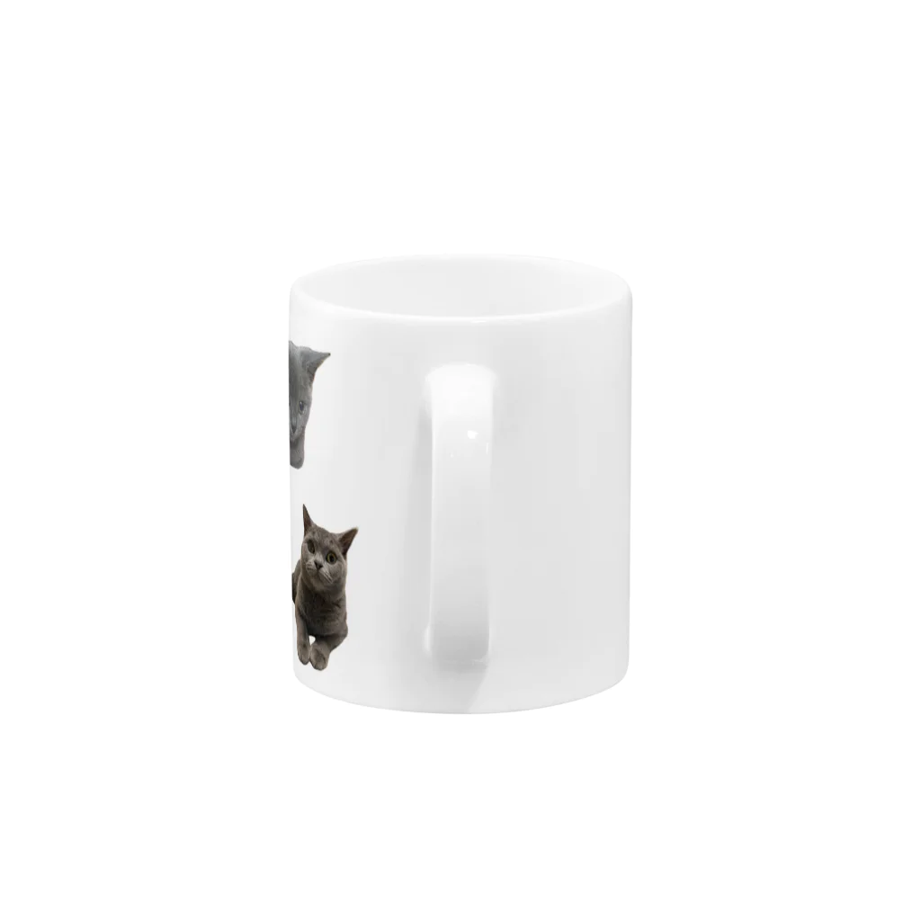 うちの猫ちゃんたちのるうなトライアングル♻️_No.1 Mug :handle