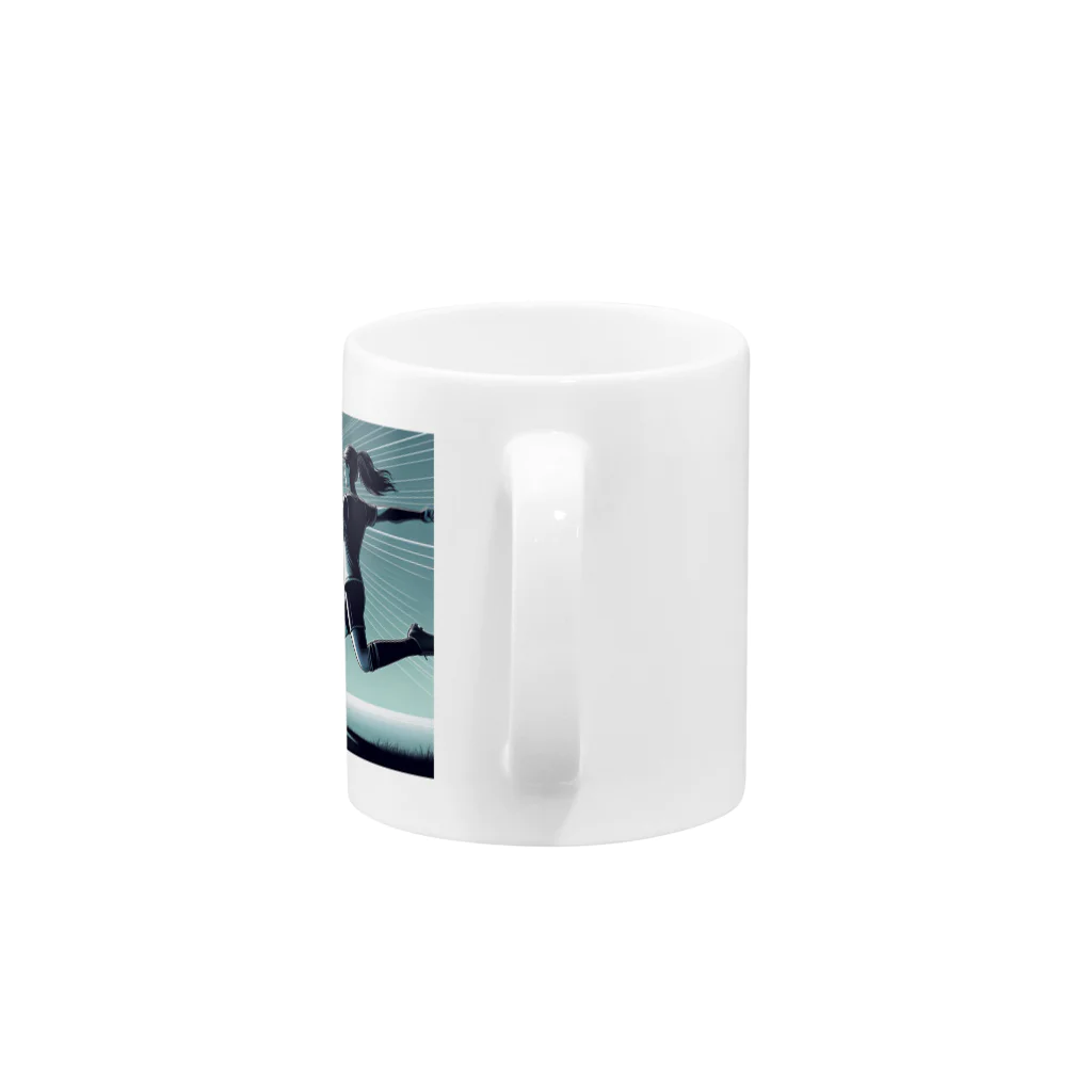 GUNSUNのサッカー少女 Mug :handle