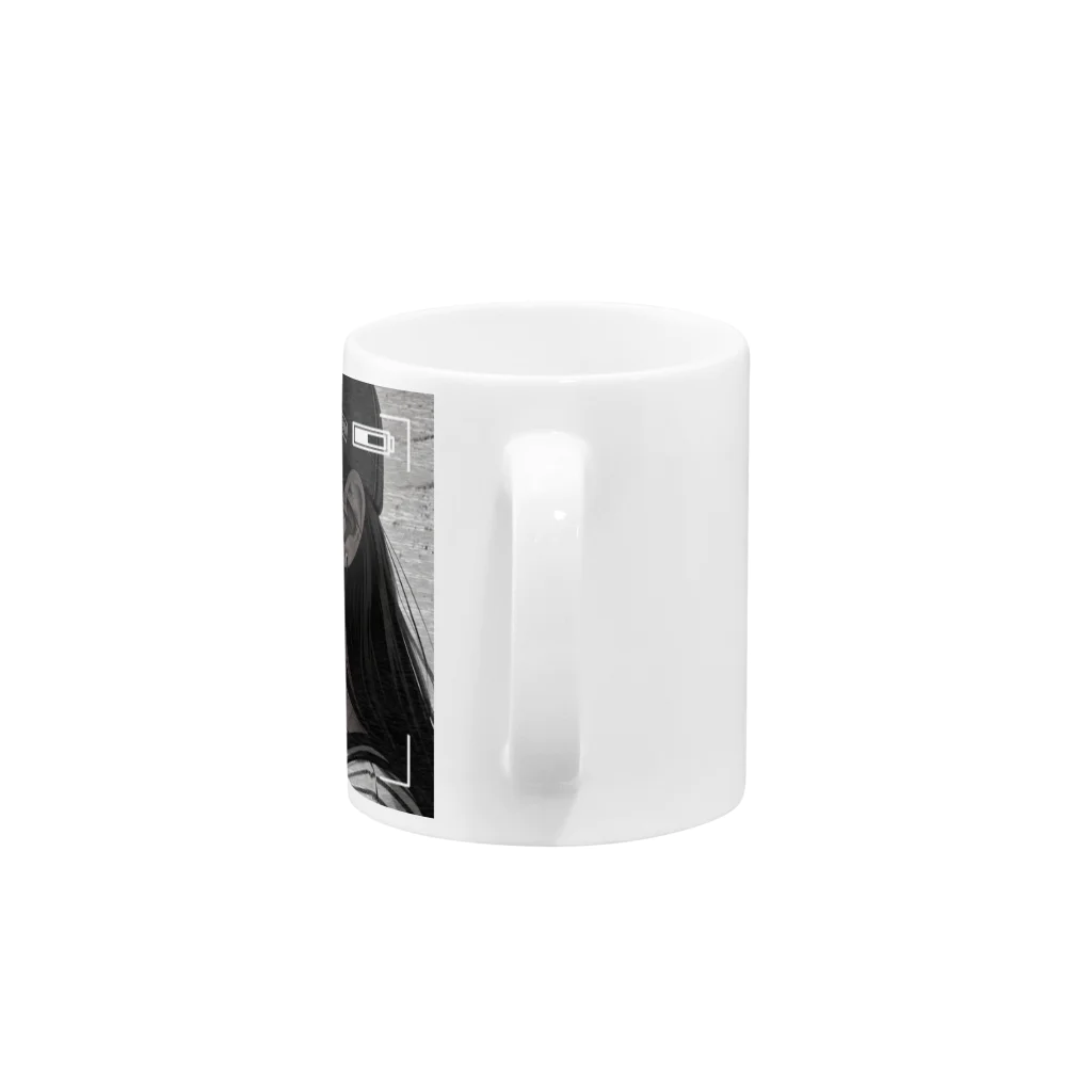 A&MのCool girl【モノクロ】 Mug :handle