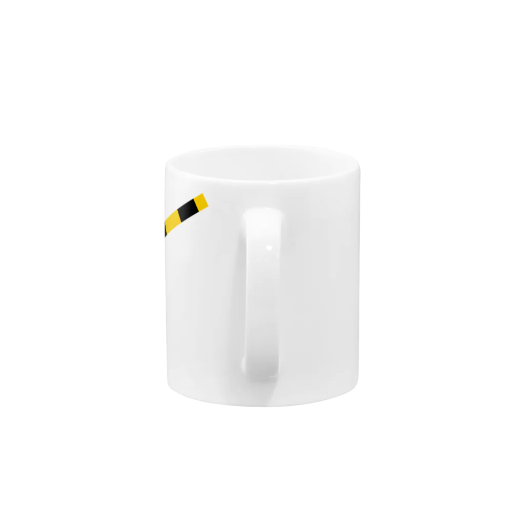 でんでんかんかんの踏切の遮断機 Mug :handle